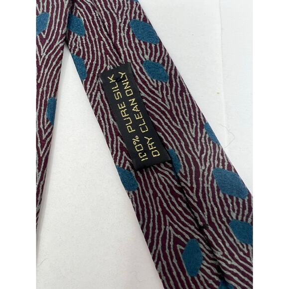 Giorgio Armani Cravatte Repp Silk Tie Italy NWT Abstract Pattern - Picture 10 of 11